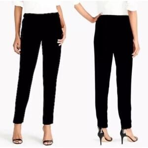 J. Crew Mercantile Black Pull On Drapey Velvet Pant Size 4